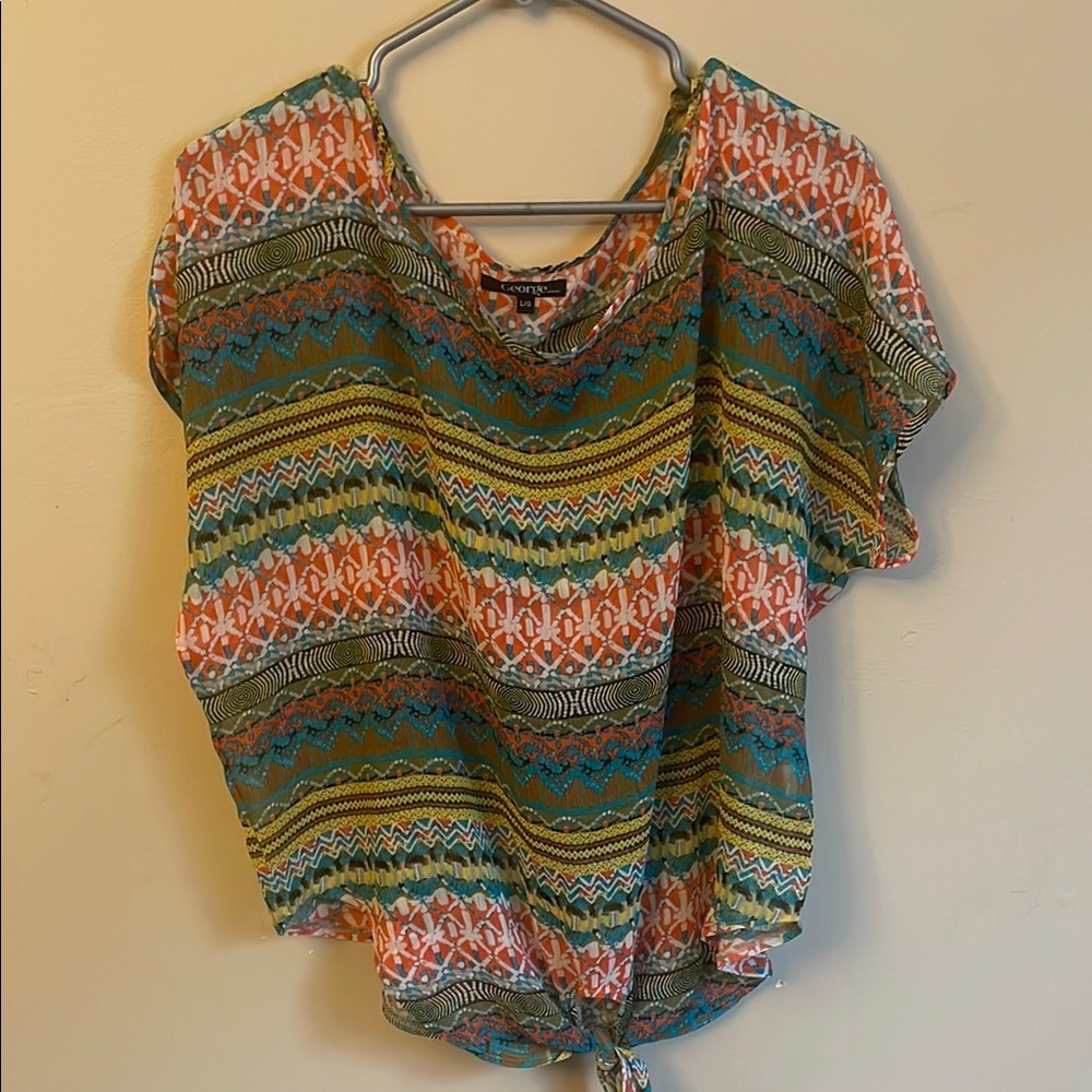 Colorful Patterned Women's Top (Bin M)​​
